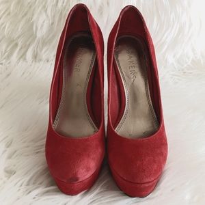 Platform Heels in Red